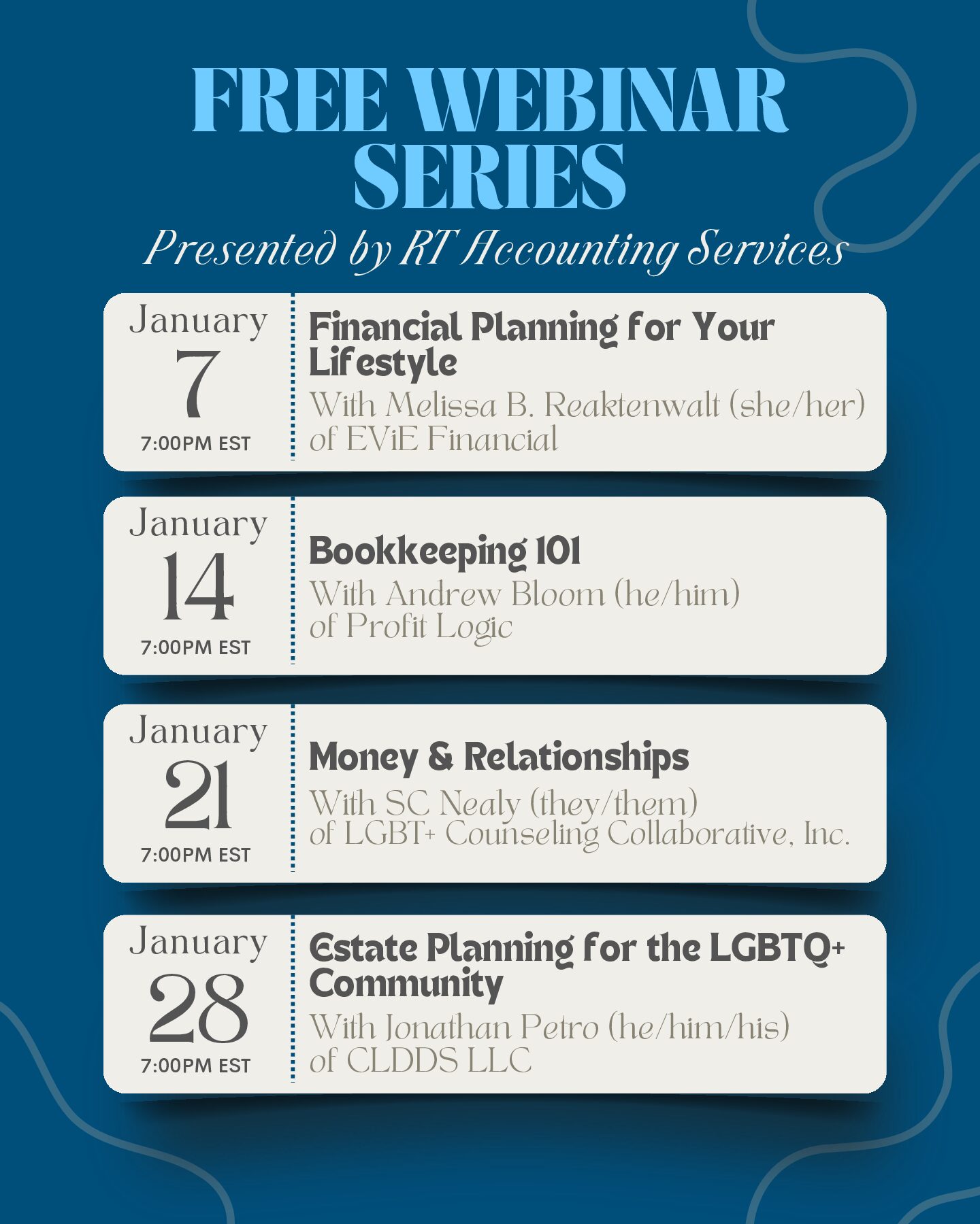 January Webinars Series